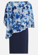 Cocktailkleid mit Blumenprint / Rückseite