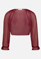 Bolero-Jacke mit gekräuseltem Ausschnitt / Vorderseite