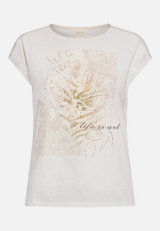 Rundhals-Shirt mit Placement / Vorderseite