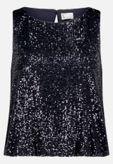 Pailletten-Top im Glitzer-Look / Vorderseite