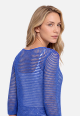 Lochstrick-Pullover mit 3/4 Arm / Detailbild