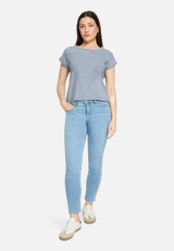 Casual-Shirt mit Gummizug / Modellfoto Vorderseite (Outfit)