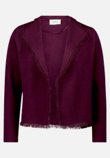 Strick-Cardigan mit Fransen / Vorderseite