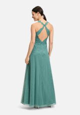 Abiballkleid mit Spitze / Modellfoto Rückseite