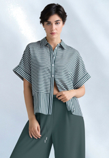Hemdbluse gestreift 3/4 Arm / Imagebild