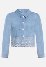Jeansjacke mit Stickerei / Vorderseite