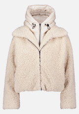 Plüschjacke mit abnehmbarem Westenteil / Vorderseite