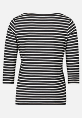 Ringelshirt mit U-Boot-Ausschnitt / Rückseite