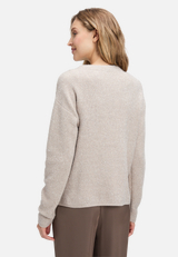 Strickpullover mit Jacquard / Modellfoto Rückseite