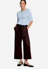 Culotte mit Bindegürtel / Modellfoto Vorderseite (Outfit)
