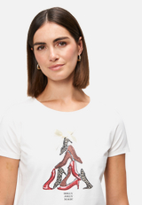 Shirt mit Aufdruck und Schleife / Detailbild