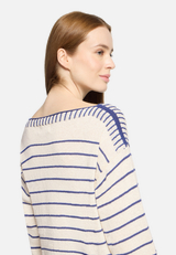 Strickpullover mit U-Boot-Ausschnitt / Detailbild