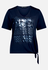 Basic Shirt mit Schleifenknoten / Vorderseite
