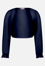 Bolero-Jacke mit gekräuseltem Ausschnitt / Vorderseite