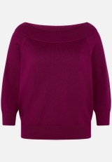 Strickpullover mit Carmenausschnitt  / Vorderseite
