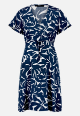 Minikleid  mit Blumenmuster  / Vorderseite