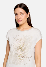 Rundhals-Shirt mit Placement / Detailbild