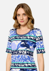 Basic Shirt mit Rippenstruktur / Detailbild