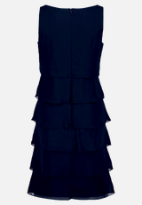 Cocktailkleid mit Volant / Rückseite