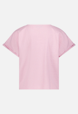 Leinenbluse mit Ärmelaufschlag / Rückseite