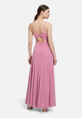 Abendkleid mit Lurexfaden / Modellfoto Rückseite