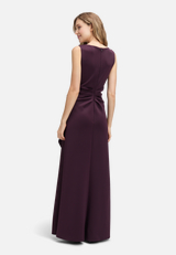 Abendkleid mit Volant / Modellfoto Rückseite