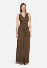 Abendkleid mit V-Ausschnitt / Modellfoto Vorderseite