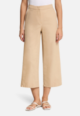 Leinenhose unifarben / Modellfoto Vorderseite