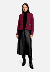 Blazer-Jacke  mit Reißverschluss / Modellfoto Vorderseite (Outfit)