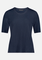 Strukturshirt mit Rundhalsausschnitt / Vorderseite