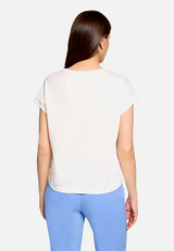 Sweatpullover mit Applikation / Modellfoto Rückseite