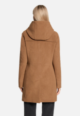 Dufflecoat mit Kapuze / Modellfoto Rückseite