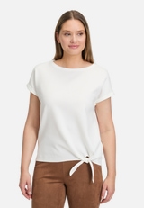 Halbarm-Shirt mit Schleifenknoten / Modellfoto Vorderseite