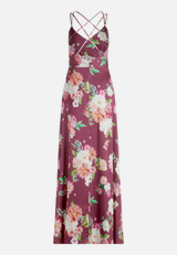 Abendkleid mit V-Ausschnitt / Rückseite