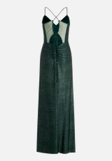 Abendkleid im Glitzer-Look / Rückseite