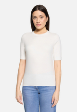 Basic-Pullover kurzarm / Modellfoto Vorderseite