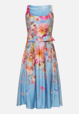 Cocktailkleid mit Blumenprint / Vorderseite