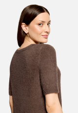 Strickpullover kurzarm / Detailbild