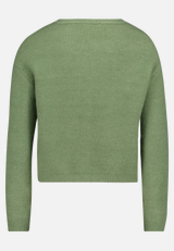 Strick-Cardigan mit Rundhalsausschnitt / Rückseite