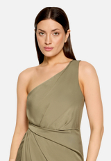 Abendkleid mit Raffung / Detailbild