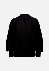 Feinstrickpullover mit Stehkragen / Vorderseite