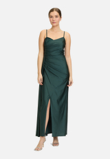 Abendkleid mit Schmucksteinen / Modellfoto Vorderseite