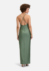 Abendkleid figurbetont / Modellfoto Rückseite