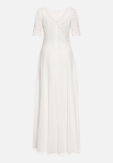Abendkleid mit Spitze / Rückseite