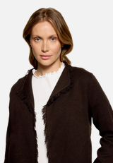 Strick-Cardigan mit Fransen / Detailbild