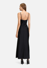 Abendkleid mit Raffung / Modellfoto Rückseite