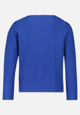 Feinstrickpullover mit aufgesetzten Taschen / Rückseite