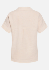 Hemdkragenbluse  mit Knopfleiste  / Rückseite