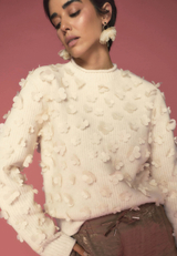 Pullover mit 3D Blüten / Imagebild