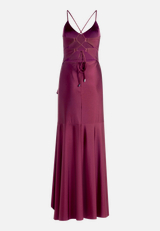 Abendkleid mit Volant / Rückseite